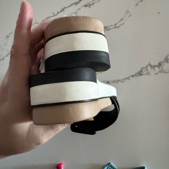 Sam Edelman Black Slide Sandals with Patterned Buckle - Picture 5 of 5